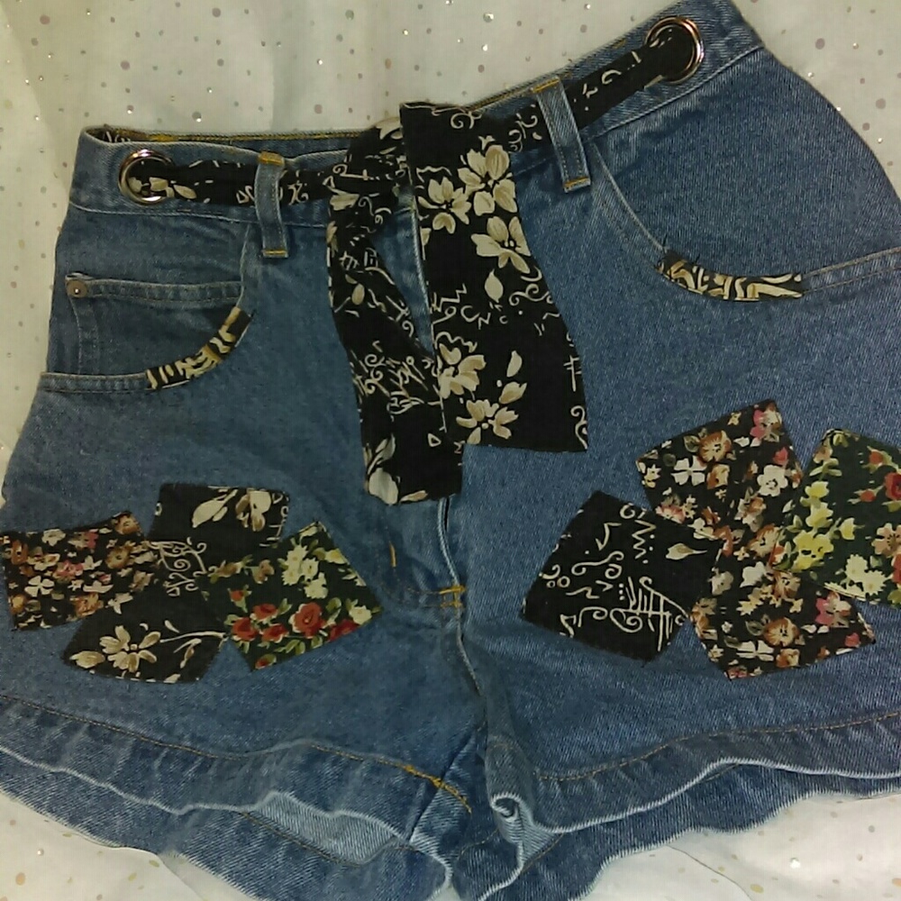 Vintage Original True Blue patchwork shorts